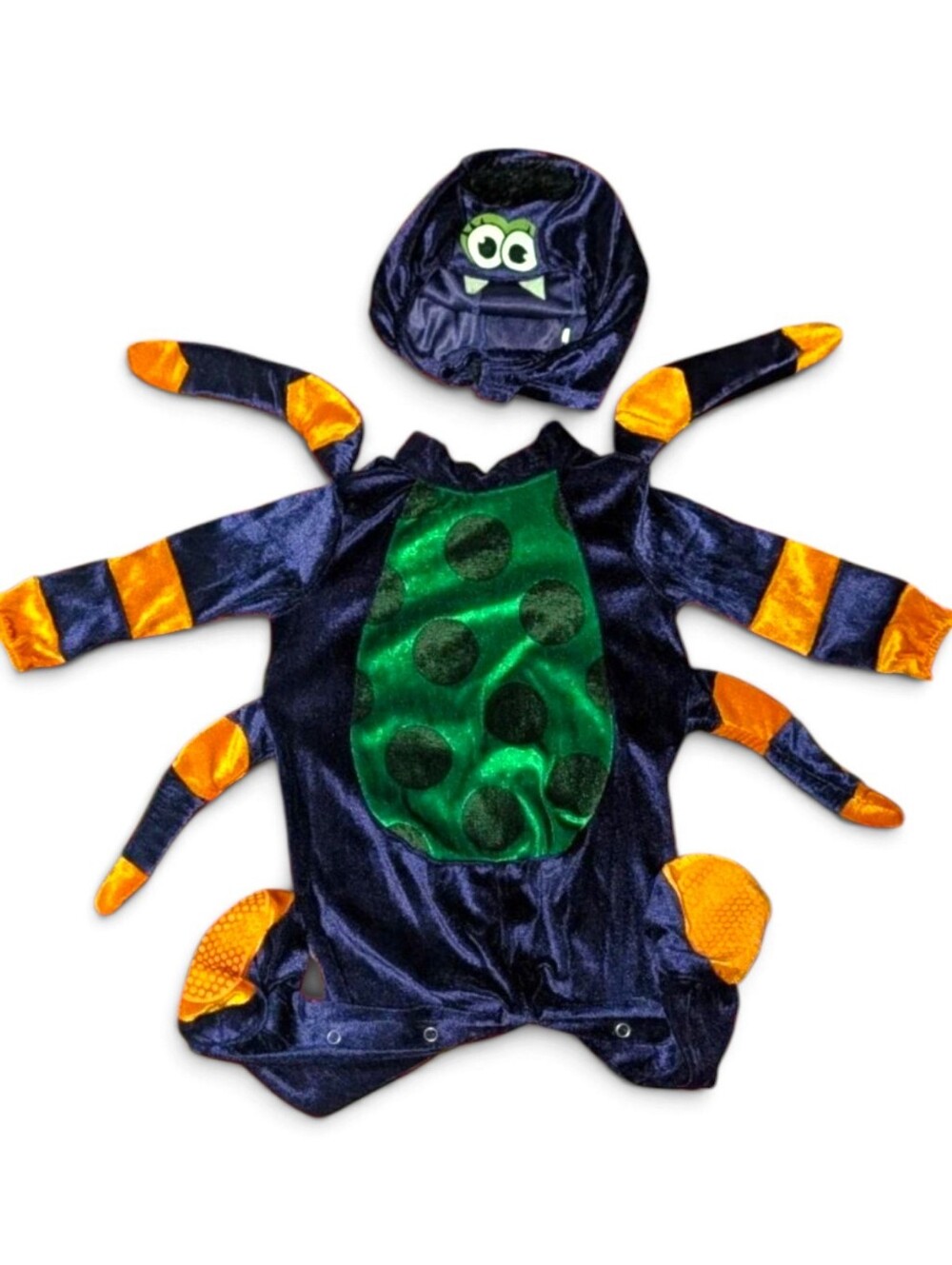 InCharacter Infant Silly Spider Halloween Costume 6-12M Purple Plush Baby Onesie